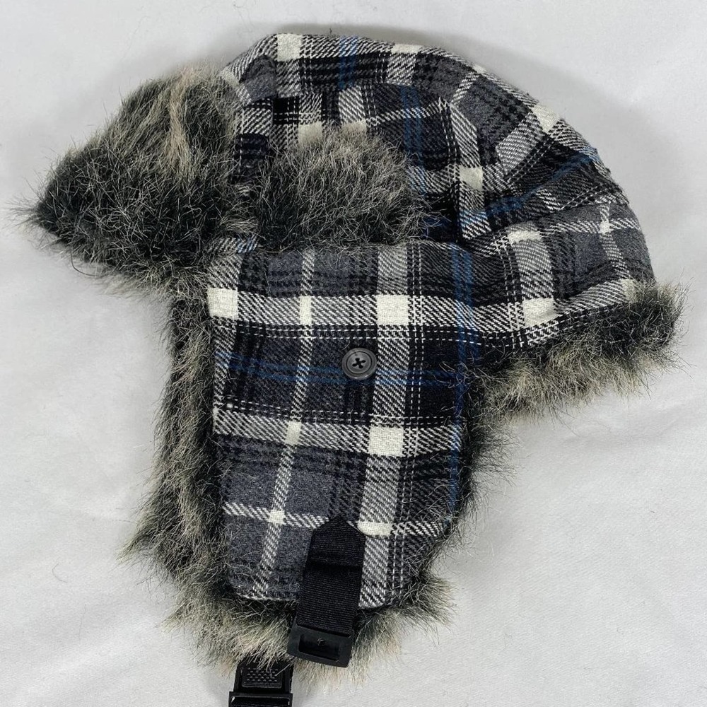 Scala Pronto Trapper Aviator Bomber Winter Hat Plaid Pattern